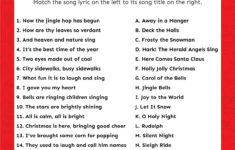 Match The Christmas Carol Game (Free Printable!) - Play Party Plan with Alphabetical List Of Christmas Carols With Lyrics