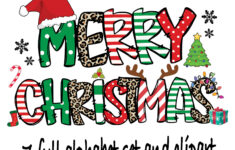 Merry Christmas Doodle Letters And Numbers, Files Bundle, Cute Png throughout Merry Christmas Alphabet