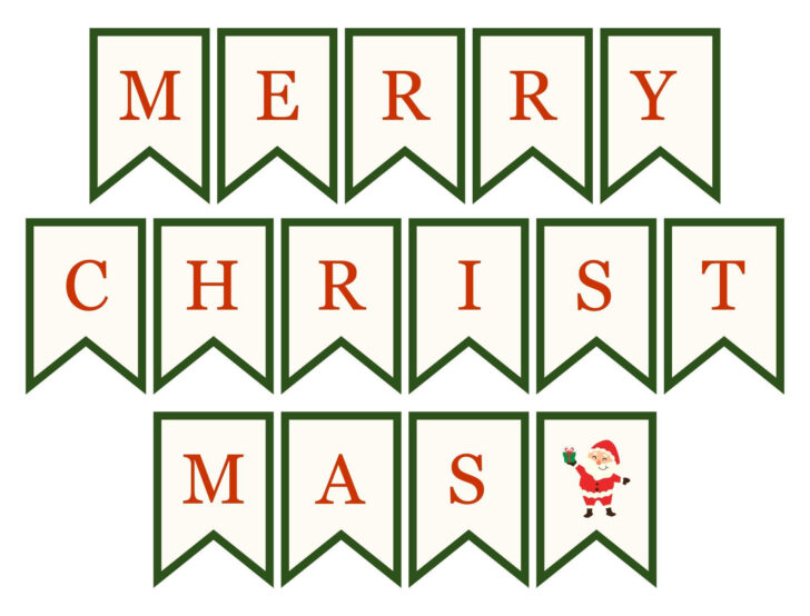 Merry Christmas Alphabet Letters