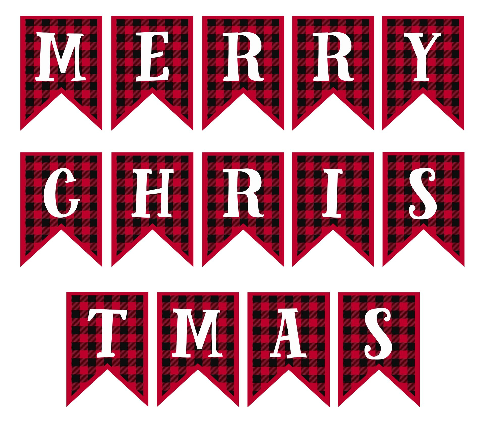 Merry Christmas Lettering - 15 Free Pdf Printables | Printablee in Christmas Alphabet Banner