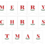 Merry Christmas Lettering   15 Free Pdf Printables | Printablee With Regard To Christmas Alphabet Banner