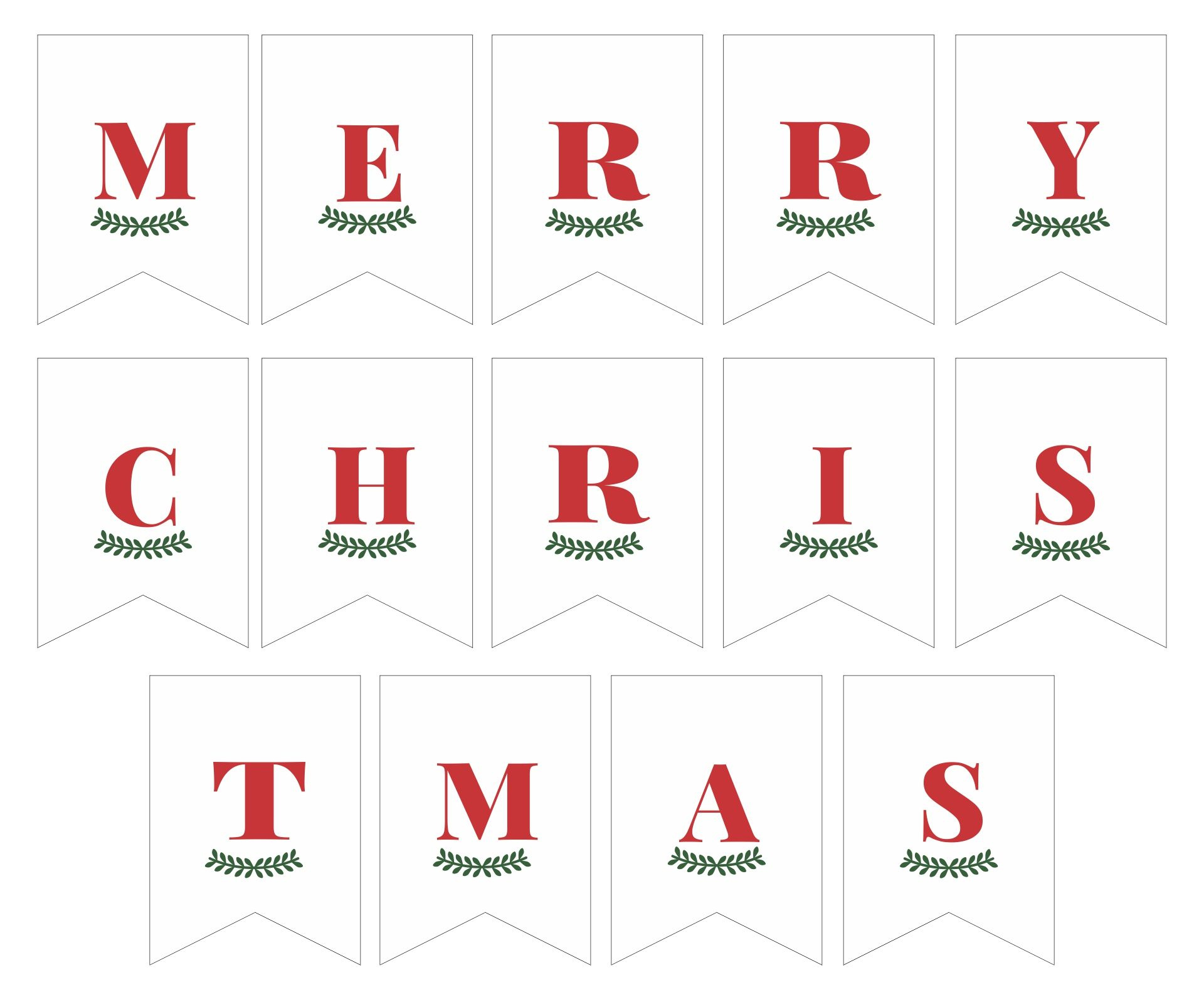 Merry Christmas Lettering - 15 Free Pdf Printables | Printablee with regard to Christmas Alphabet Banner