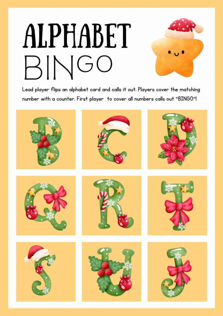 Christmas Alphabet Bingo