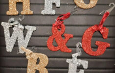 Pearls Glitter Wood Bauble Alphabet Christmas Tree Decoration regarding Alphabet Christmas Baubles