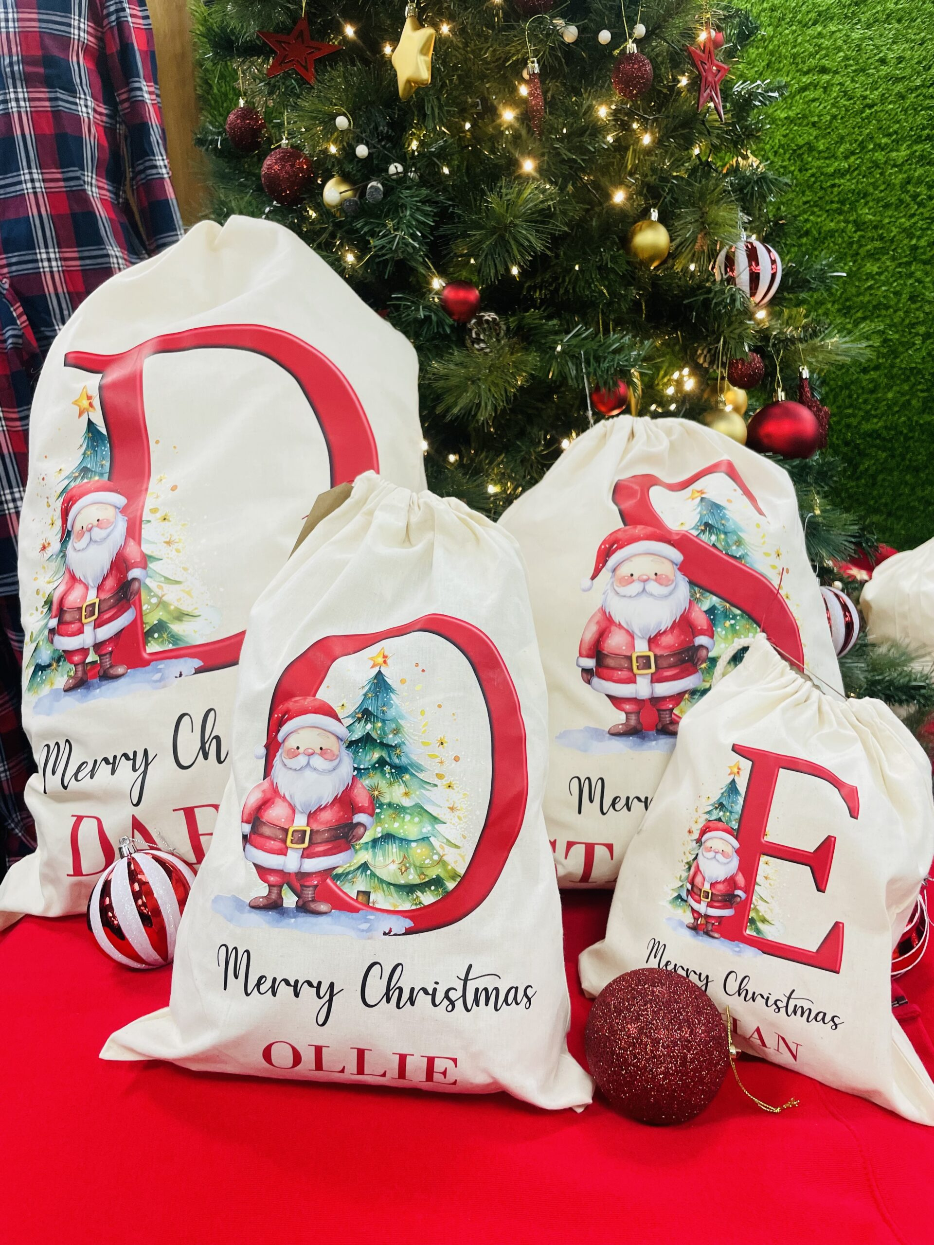 Personalised Christmas Alphabet Sack in Alphabet Christmas Sacks