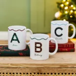 Personalised Christmas Initial Mug Inside Alphabet Christmas Mugs