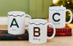 Personalised Christmas Initial Mug inside Alphabet Christmas Mugs