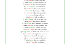 Pin Page pertaining to A Christmas Alphabet Poem