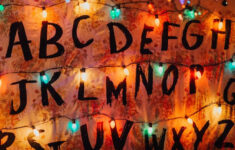 Pin Page throughout Stranger Things Christmas Lights Alphabet