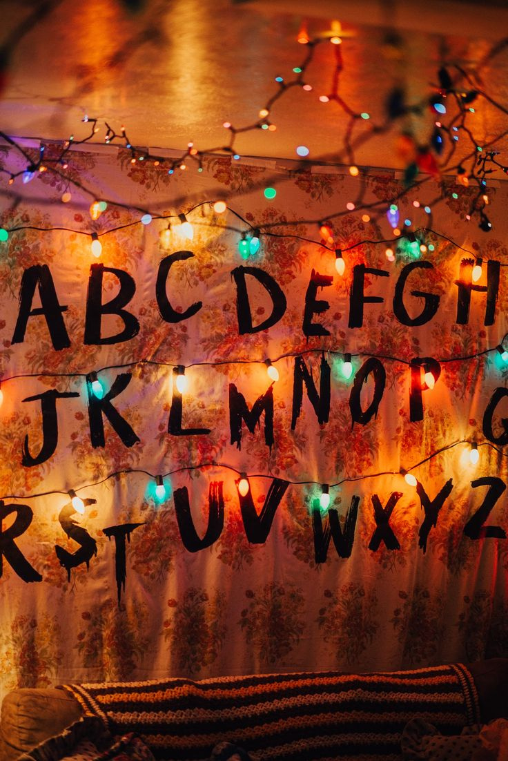 Pin Page throughout Stranger Things Christmas Lights Alphabet