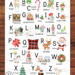 Printable Christmas Art, Christmas Abc'S, A Z Christmas Words In Alphabet Of Christmas