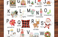 Printable Christmas Art, Christmas Abc'S, A-Z Christmas Words inside Christmas Words Every Letter Alphabet
