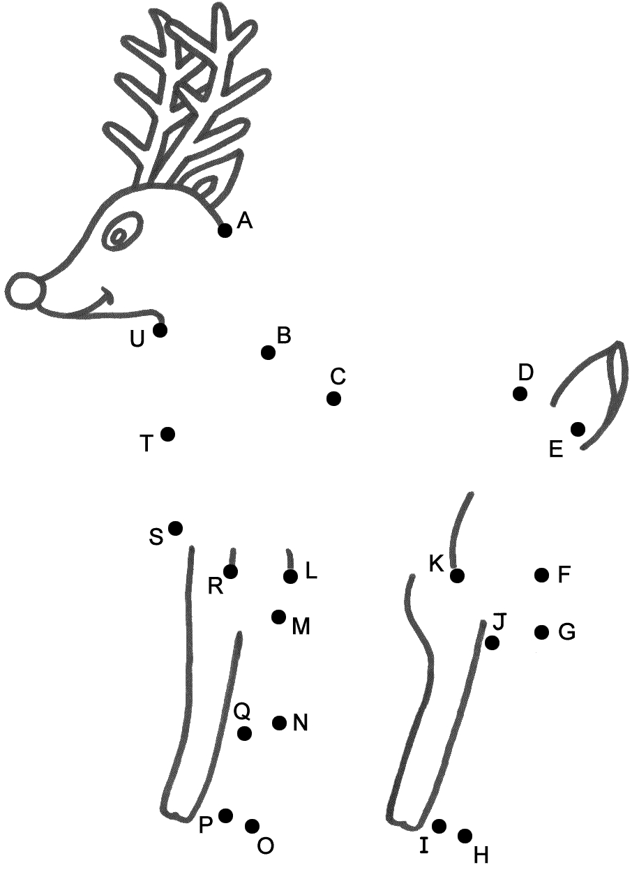 Rudolph The Red Nosed Reindeer - Connect The Dotscapital intended for Christmas Alphabet Dot To Dot