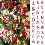 Sksloeg Christmas Acrylic 26 Letters Decorations, Christmas In Alphabet Letter Christmas Decorations