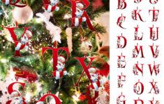 Sksloeg Christmas Acrylic 26 Letters Decorations, Christmas in Alphabet Letter Christmas Decorations