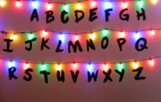 Stranger Alphabet Wall Led Christmas Lights Letters Vinyl inside Stranger Things Christmas Lights Alphabet