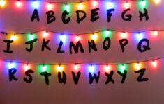 Stranger Alphabet Wall Led Christmas Lights Letters Vinyl intended for Christmas Light Alphabet Stranger Things