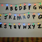 Stranger Alphabet Wall Led Christmas Lights Letters Vinyl Throughout Christmas Light Alphabet Stranger Things