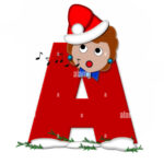 The Letter A, In The Alphabet Set "Carol Of Christmas," Is Red And Regarding Alphabet Christmas Carol