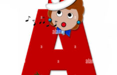 The Letter A, In The Alphabet Set "Carol Of Christmas," Is Red And regarding Alphabet Christmas Carol