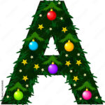 The Letter A. Winter Alphabet. The Font Is Made In The Form Of A Regarding Christmas Tree Alphabet Letters