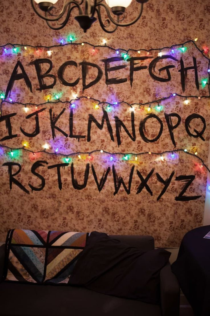 The Stranger Things Party You Wish You Had! in Stranger Things Alphabet Christmas Lights