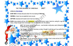 The True Meaning Of Christmas - Esl Worksheetgghionul for Alphabetical Meaning of Christmas