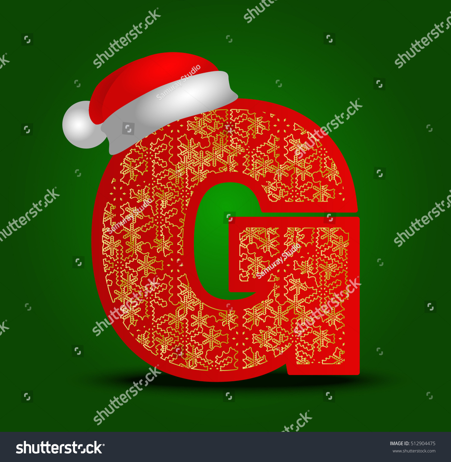 Vector Alphabet Letter G Christmas Hat Stock Vector (Royalty Free within Christmas Alphabet Letter G