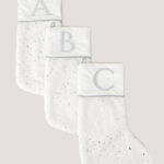 White Alphabet Christmas Stocking   Matalan In Alphabet Christmas Stocking