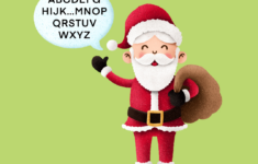 Why Does Santa Have Trouble Spelling? Because He Thinks There Is pertaining to Christmas Alphabet Joke