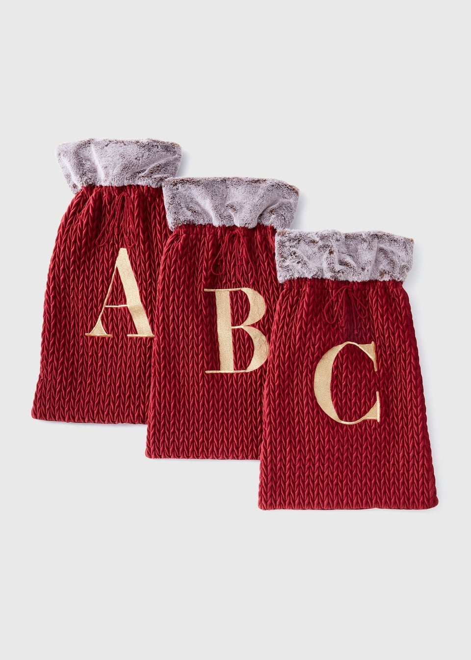 Winter Poem Red Alphabet Christmas Sack - Matalan throughout Alphabet Christmas Sacks