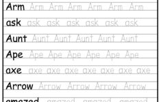 24 Printable Trace The Words Worksheet! Alphabetical, A-Z, Capital intended for Letter Tracing Worksheets 2nd Grade