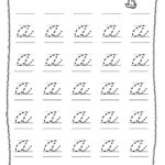 26 Druckbare Kleinbuchstaben Cursive Trace The Alphabet Worksheets Pertaining To Cursive Letter Tracing Worksheets