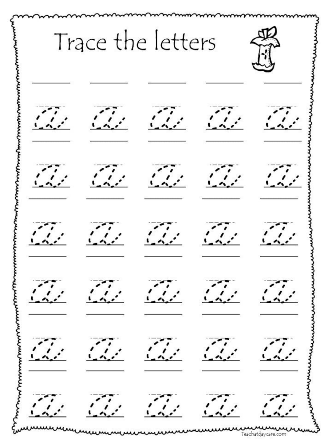 26 Druckbare Kleinbuchstaben Cursive Trace The Alphabet Worksheets pertaining to Cursive Letter Tracing Worksheets