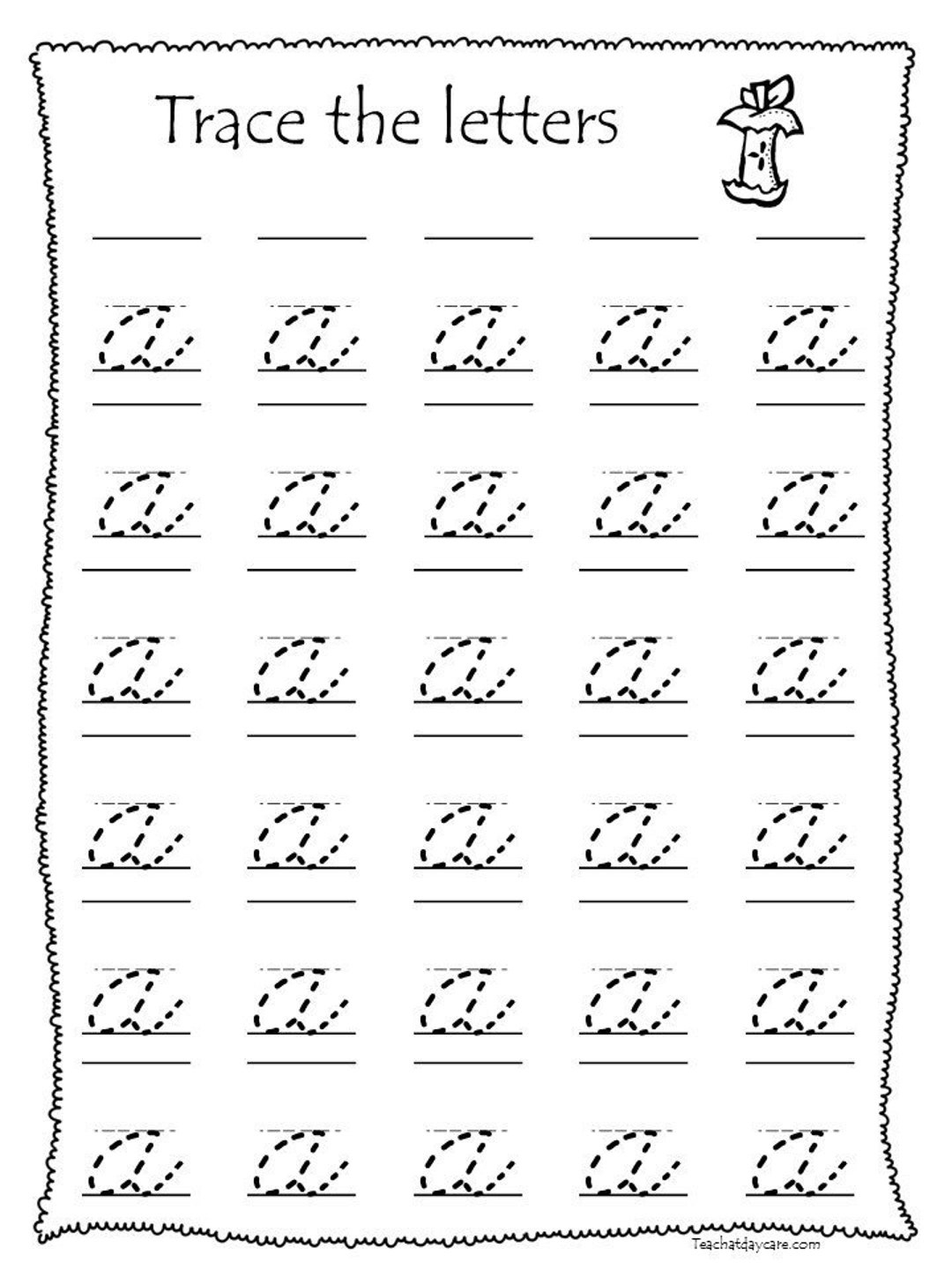 26 Druckbare Kleinbuchstaben Cursive Trace The Alphabet Worksheets regarding Letter Tracing Worksheets Cursive