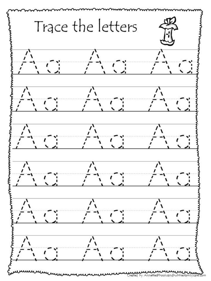 Letter A Tracing Worksheets For Preschool