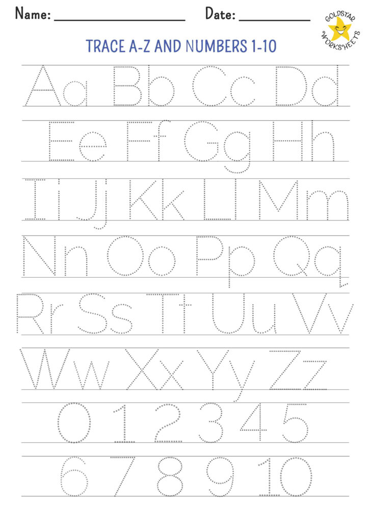 A to Z Letter Tracing Worksheets