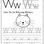 Abc Free Printable Cat Themed Letter W Tracing Worksheets For Intended For Letter W Tracing Worksheet