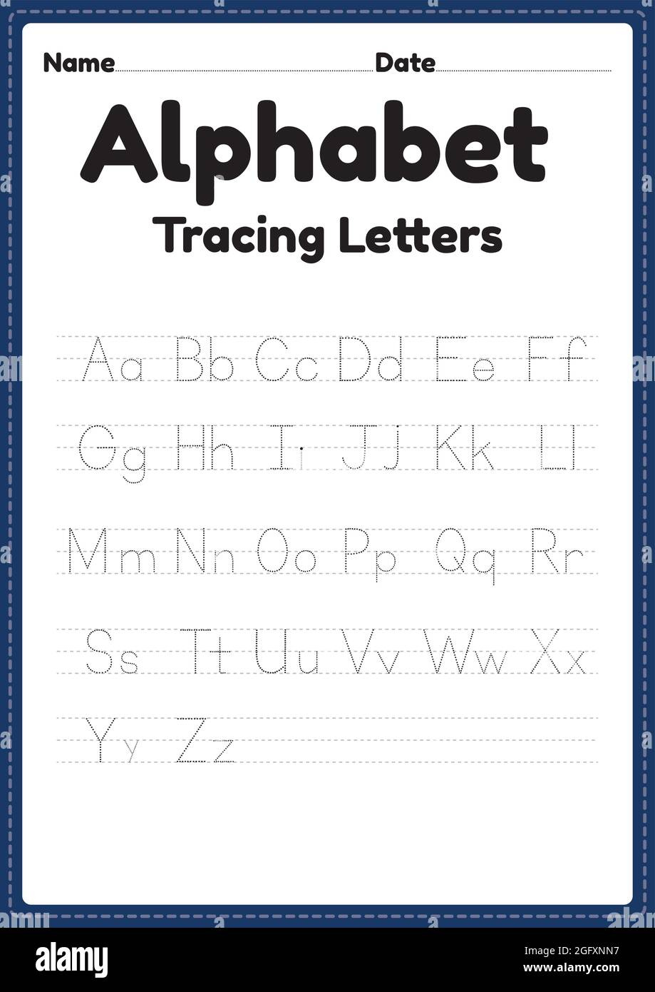 Abc Worksheet Of Tracing Alphabet Letters For Kindergarten And with Letter Abc Tracing Worksheets
