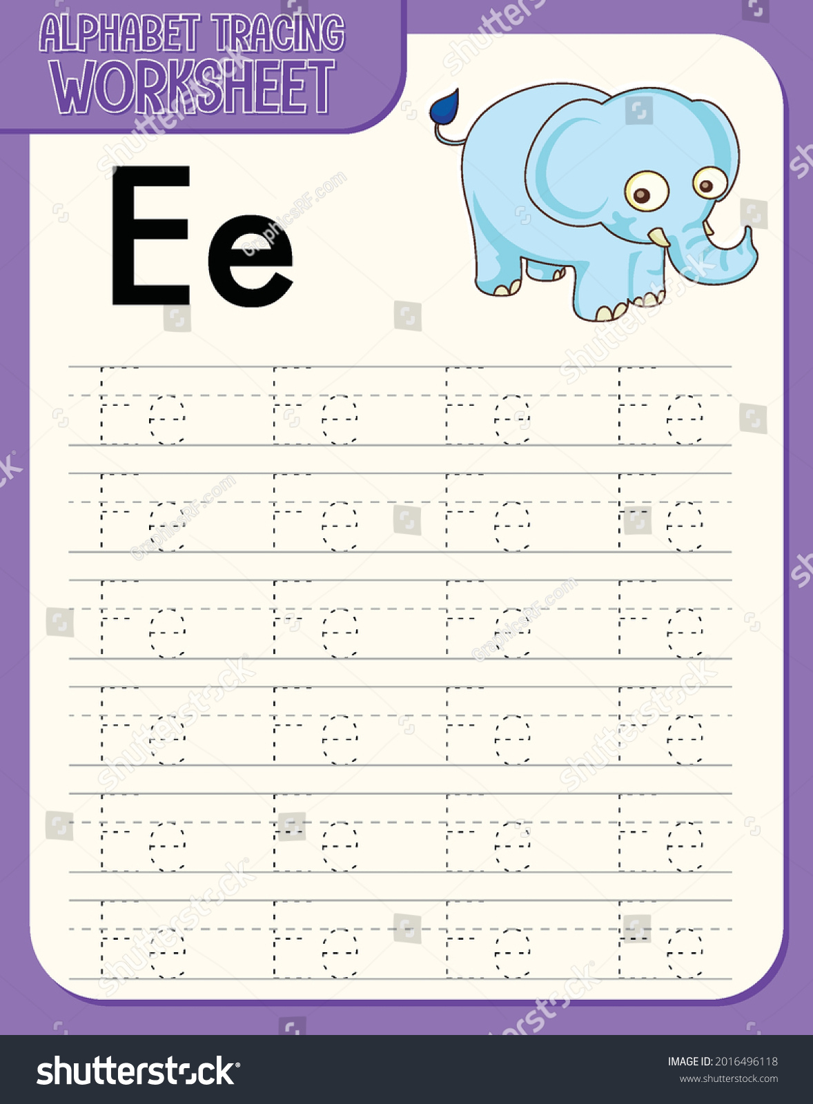 Alphabet-Ablaufverfolgungsblatt Mit Buchstaben E Und E with regard to Alphabet Tracing Worksheets Letter E
