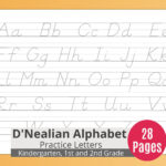 Alphabet Handwriting Practice For Kids, Printable Letter Tracing Regarding D'Nealian Letter Tracing Worksheets