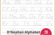 Alphabet Handwriting Practice For Kids, Printable Letter Tracing regarding D'Nealian Letter Tracing Worksheets