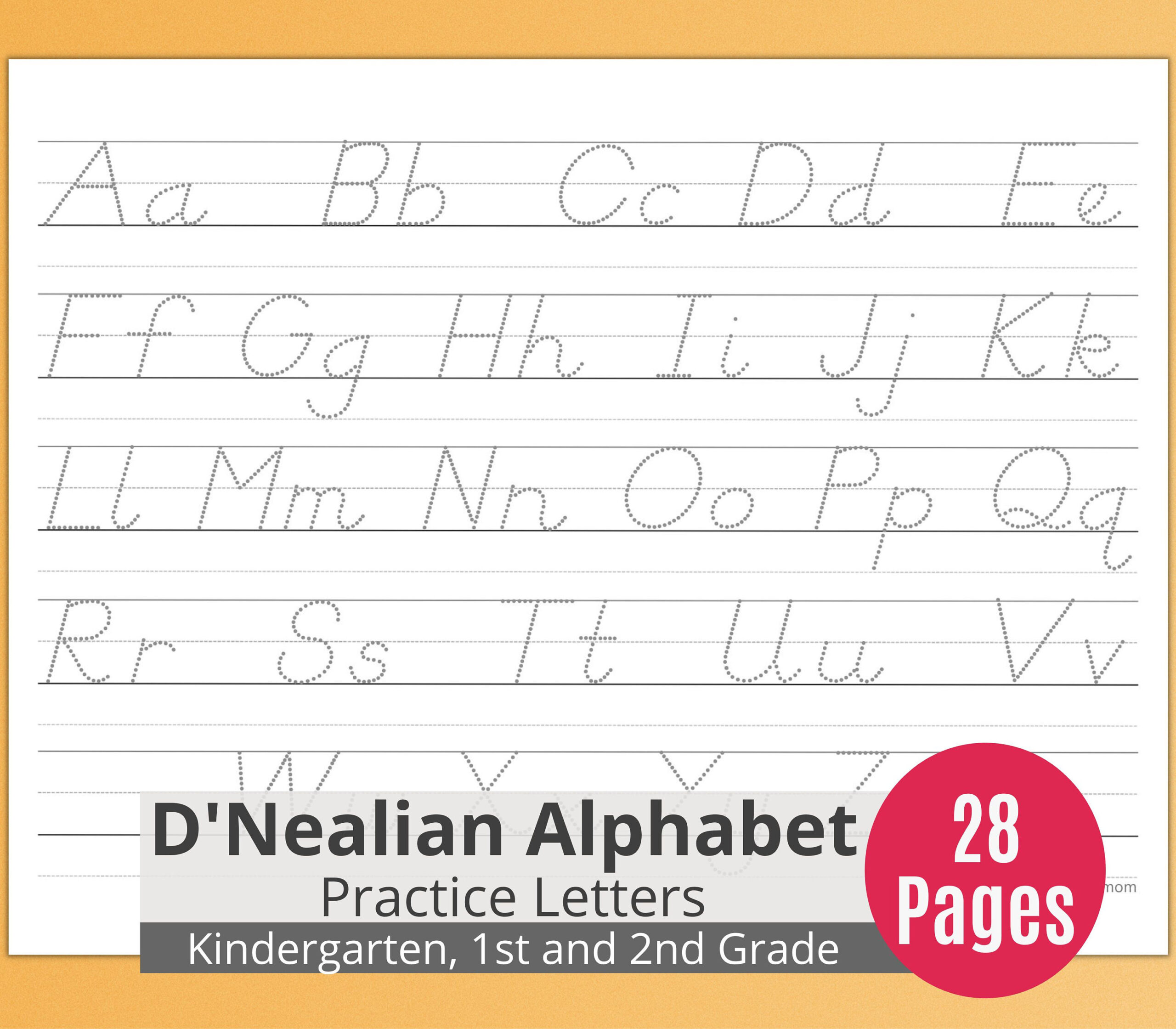 Alphabet Handwriting Practice For Kids, Printable Letter Tracing regarding D&amp;#039;Nealian Letter Tracing Worksheets