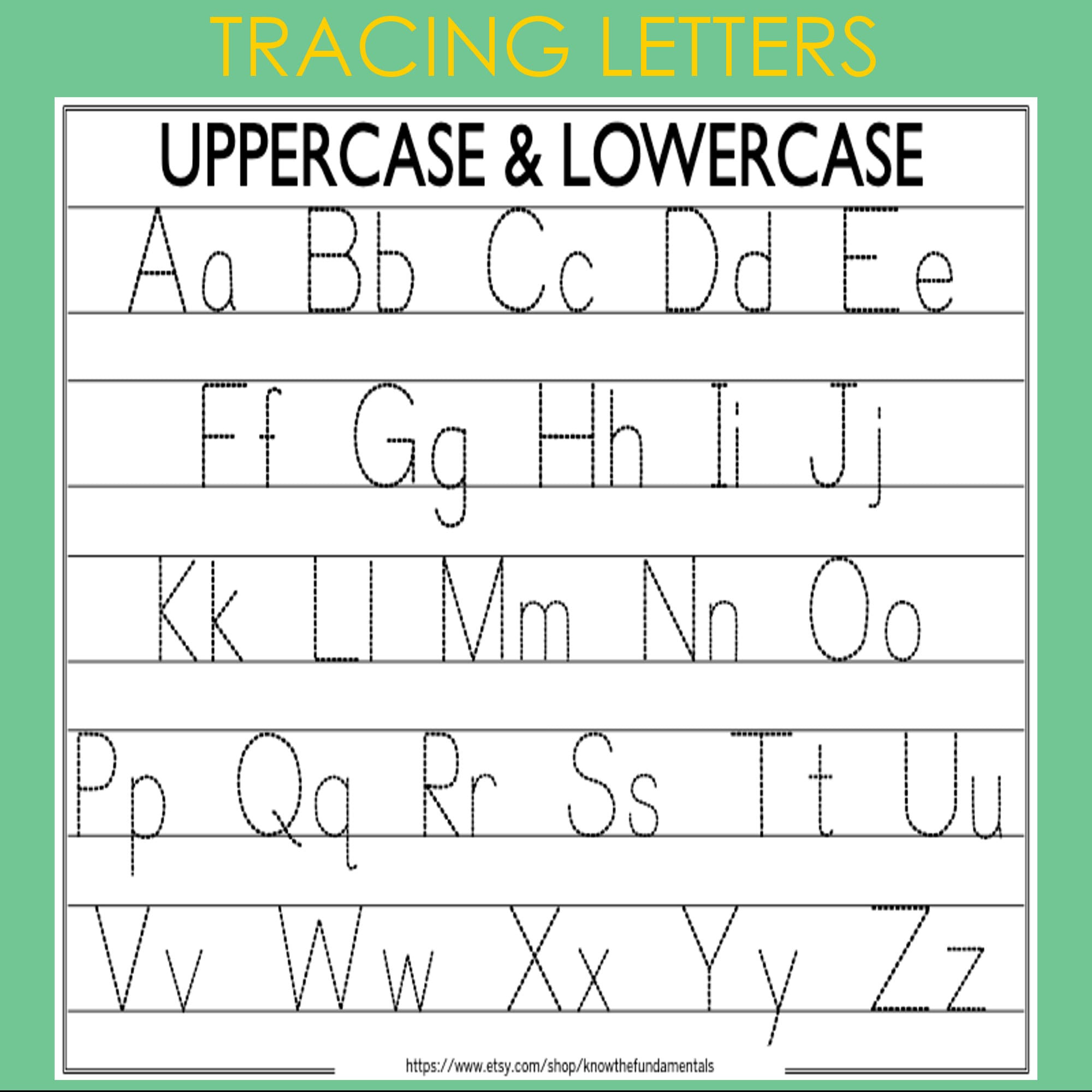 Alphabet Tracing Printable Worksheet | Capital Small Letters pertaining to Upper And Lowercase Letter Tracing Worksheets