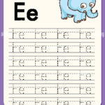 Alphabet Tracing Worksheet With Letter E And E Illustration Stock With Letter Tracing Worksheets Letter E