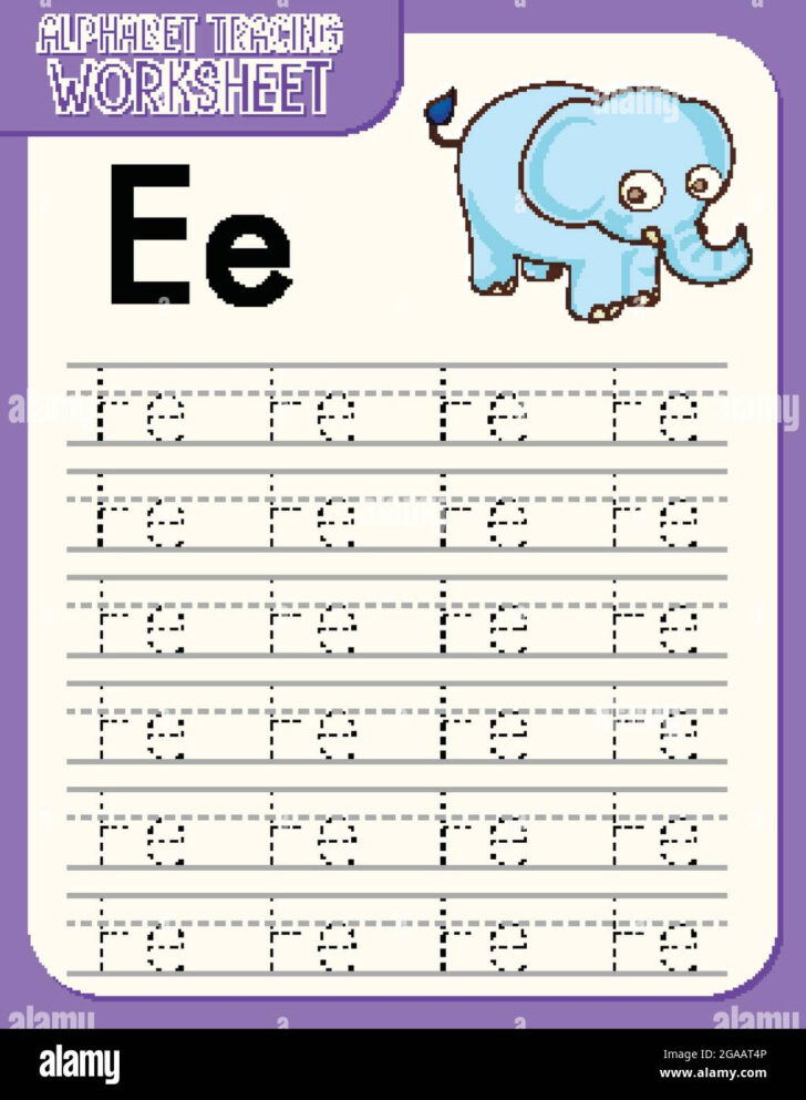 Letter E Worksheets Tracing