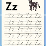 Alphabet Tracing Worksheet With Letter Z And Z Illustration Stock With Tracing Letter Z Worksheets For Kindergarten