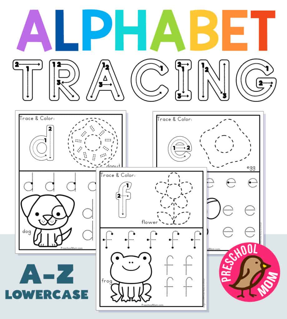 Alphabet Tracing Worksheets - Preschool Mom intended for Letter Tracing Worksheets Free Editable