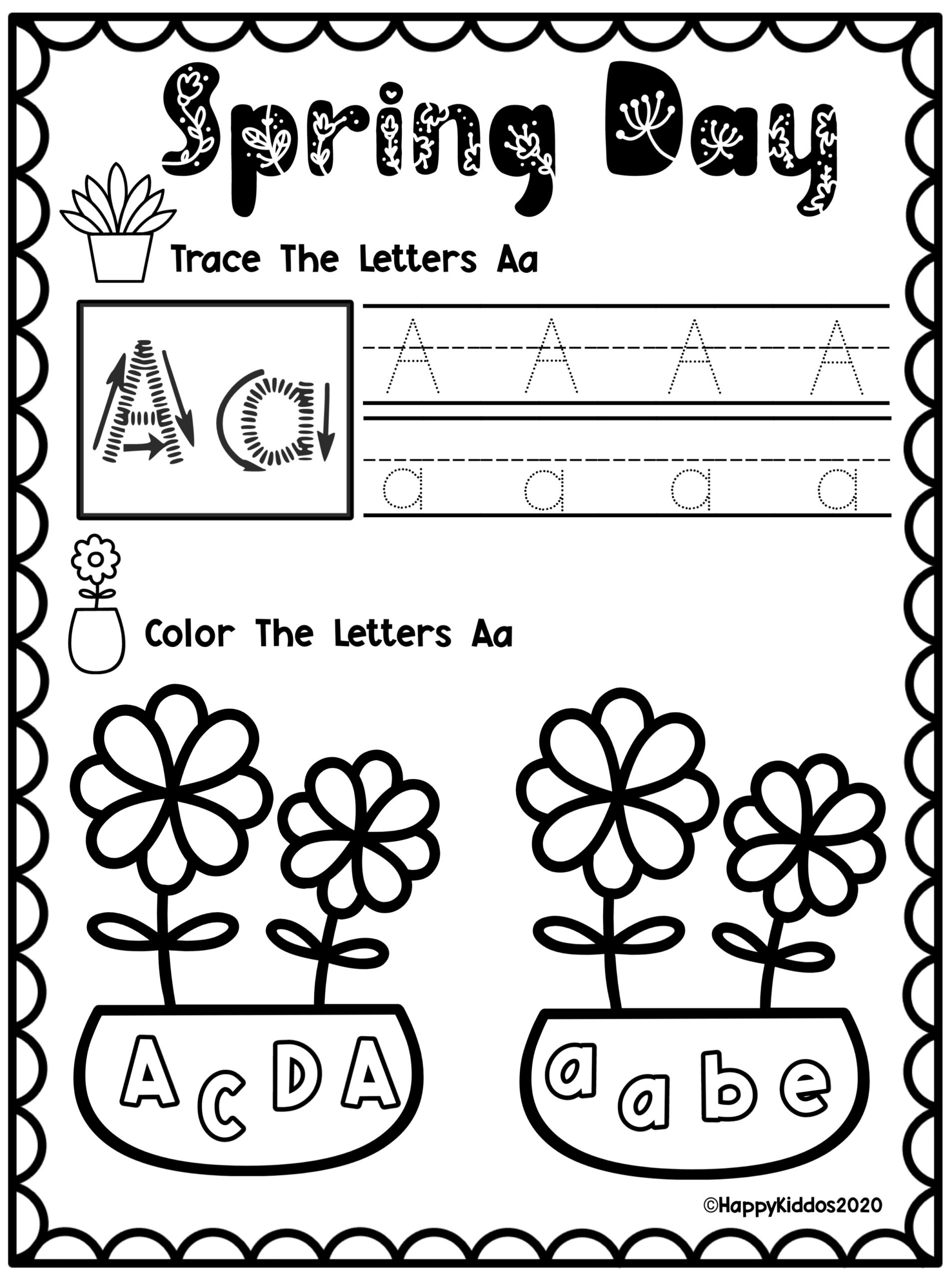 Alphabet Worksheets (Spring) | Madeteachers regarding Spring Letter Tracing Worksheets