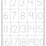 Buy Number Tracing Worksheet 1 20: Preschool, Kindergarten (Pdf Pertaining To Letter Tracing Worksheets 1 20